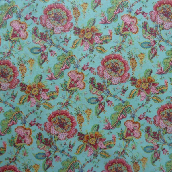 Makayla Extra Wide French Oilcloth in Lagoon